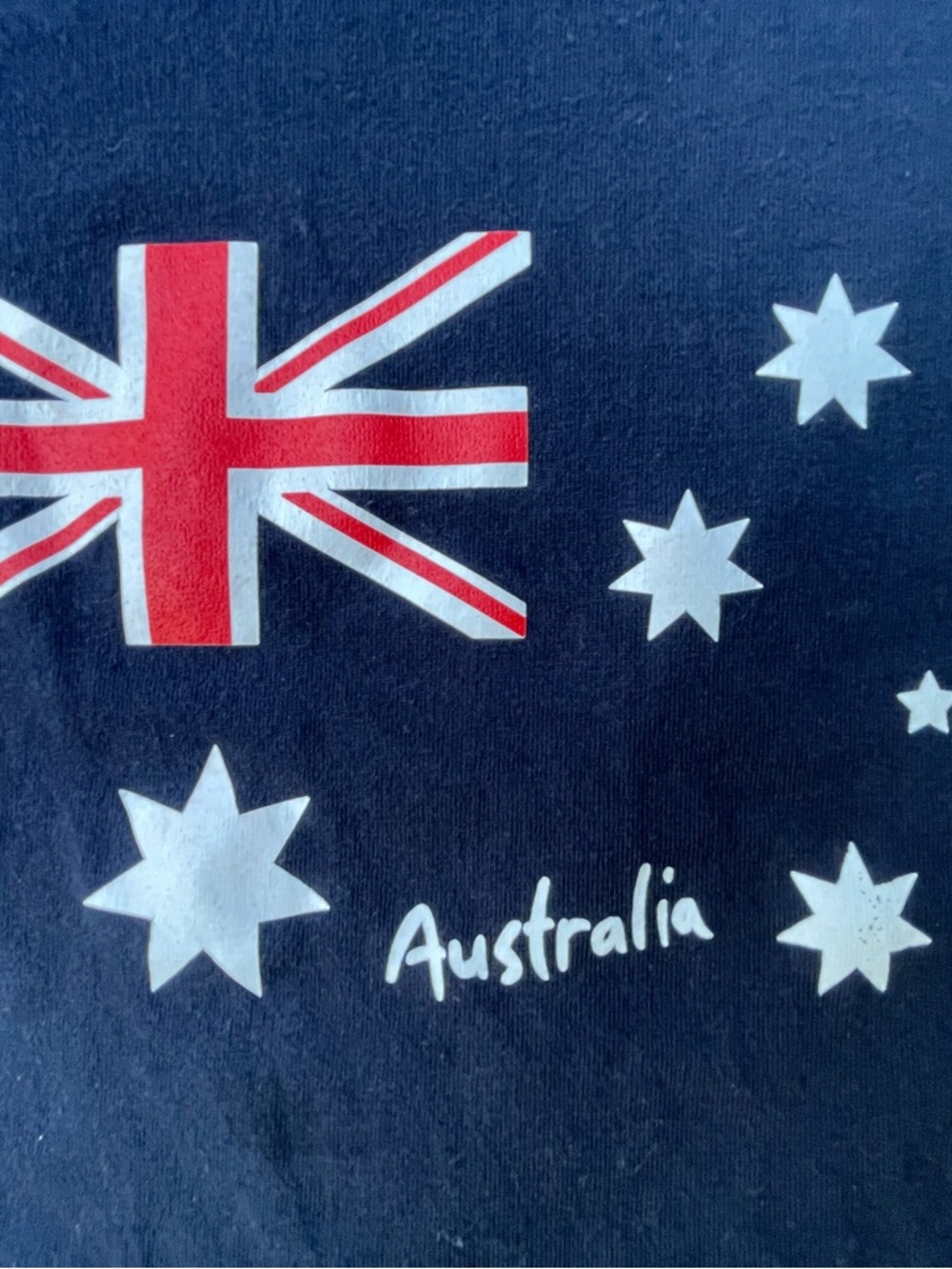 Vintage Men's Navy Australia Grown Flag Short Sleeve Tee - Picture 3 of 8